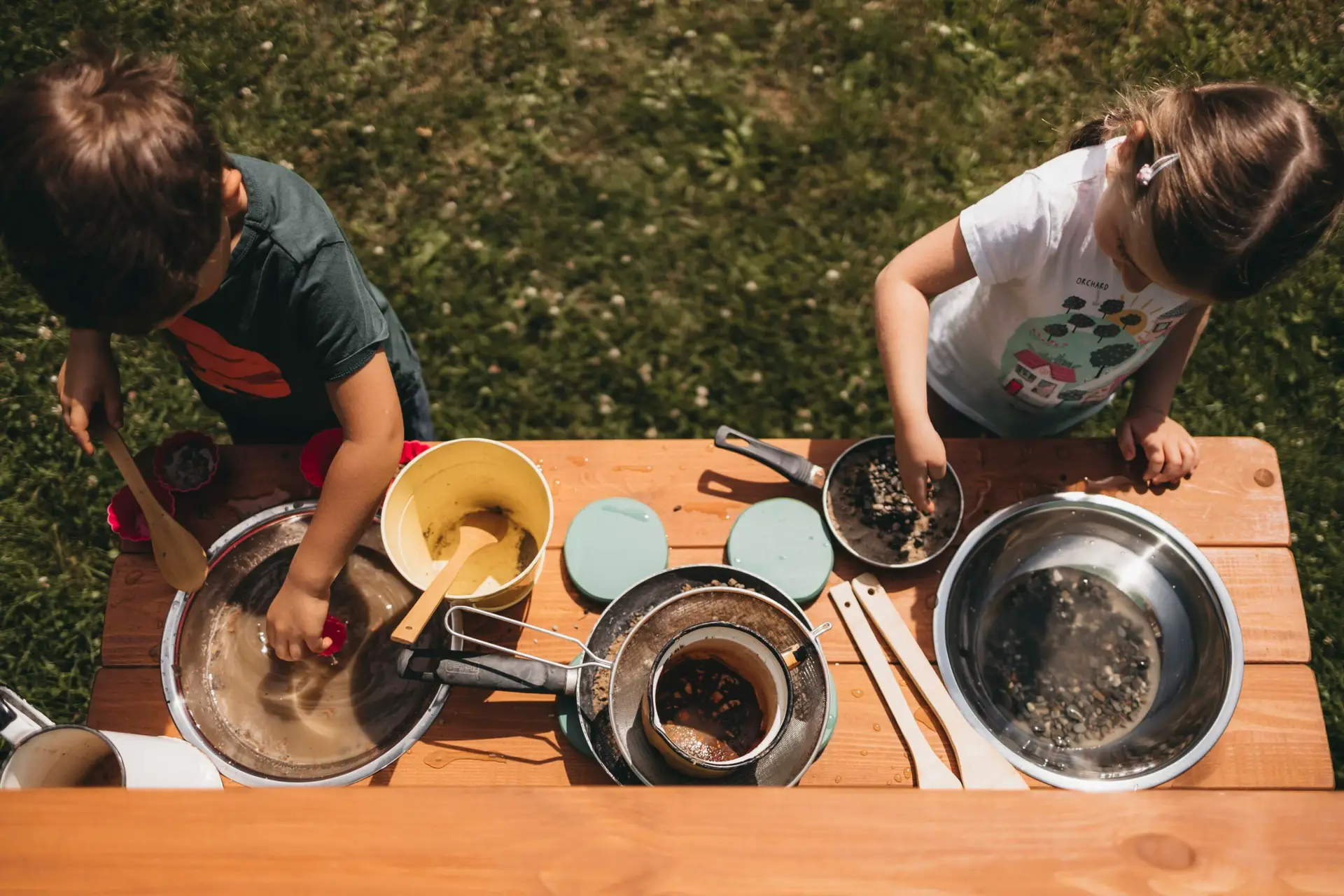 Handcrafted mud kitchen made from solid wood