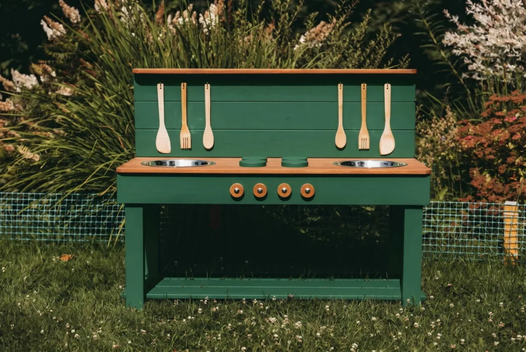Mud Kitchen 120 cm in Bottle Green